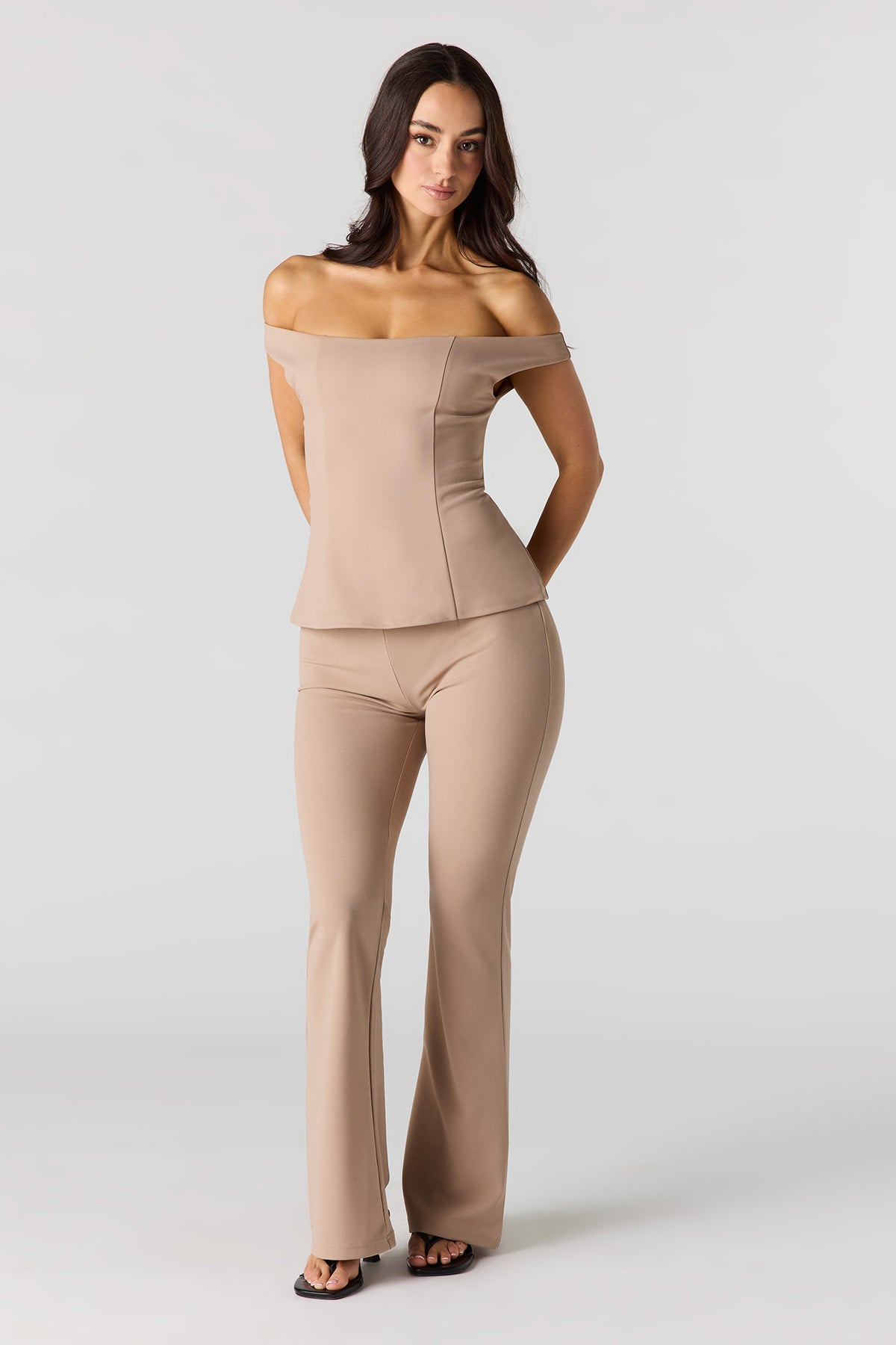 Alt View 3. Off-Shoulder Top - Cream