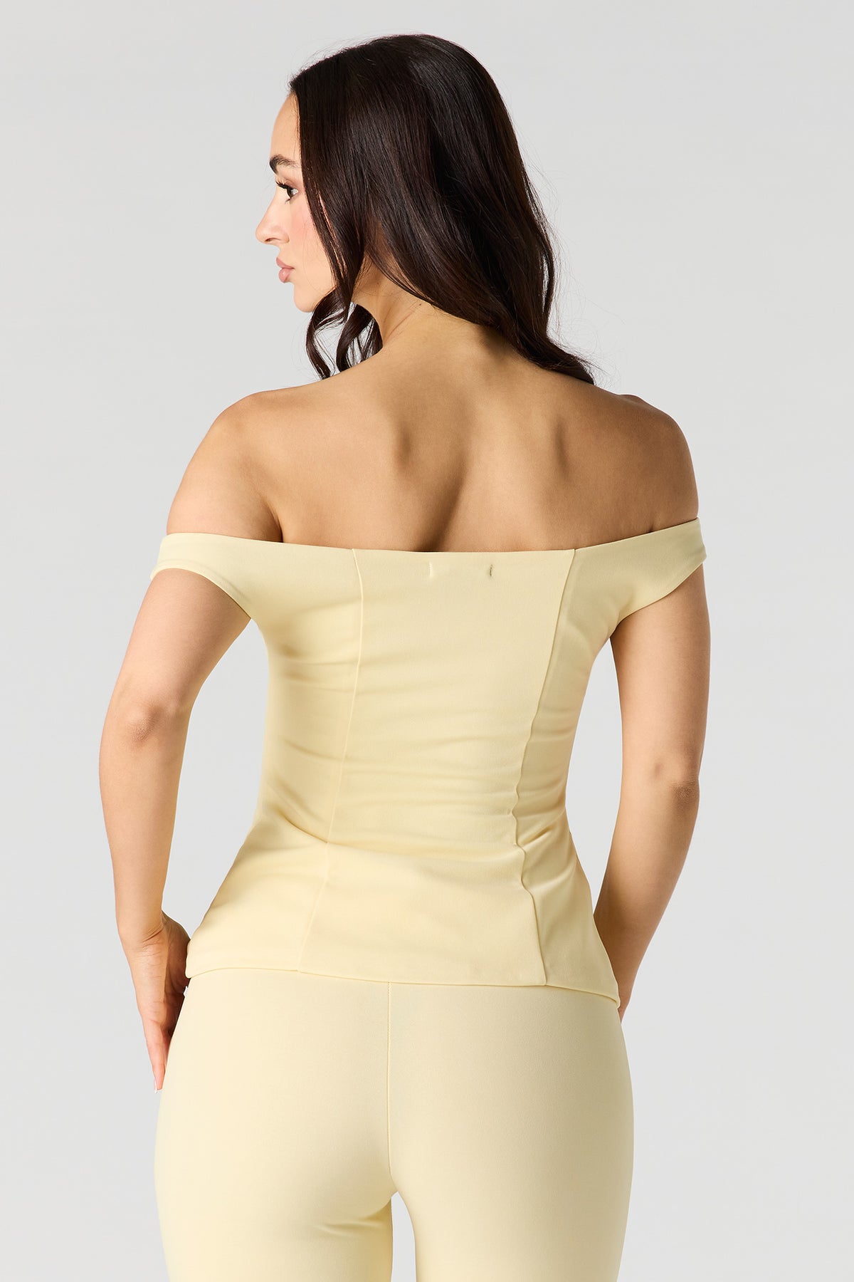 Alt View 2. Off-Shoulder Top - Yellow