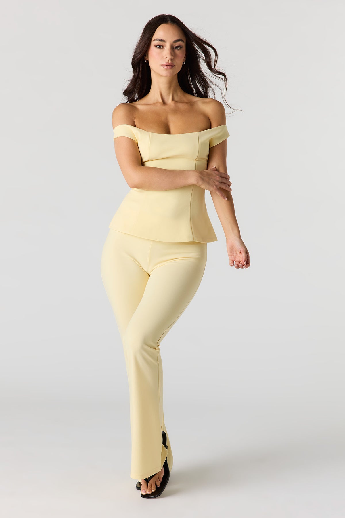 Alt View 3. Off-Shoulder Top - Yellow