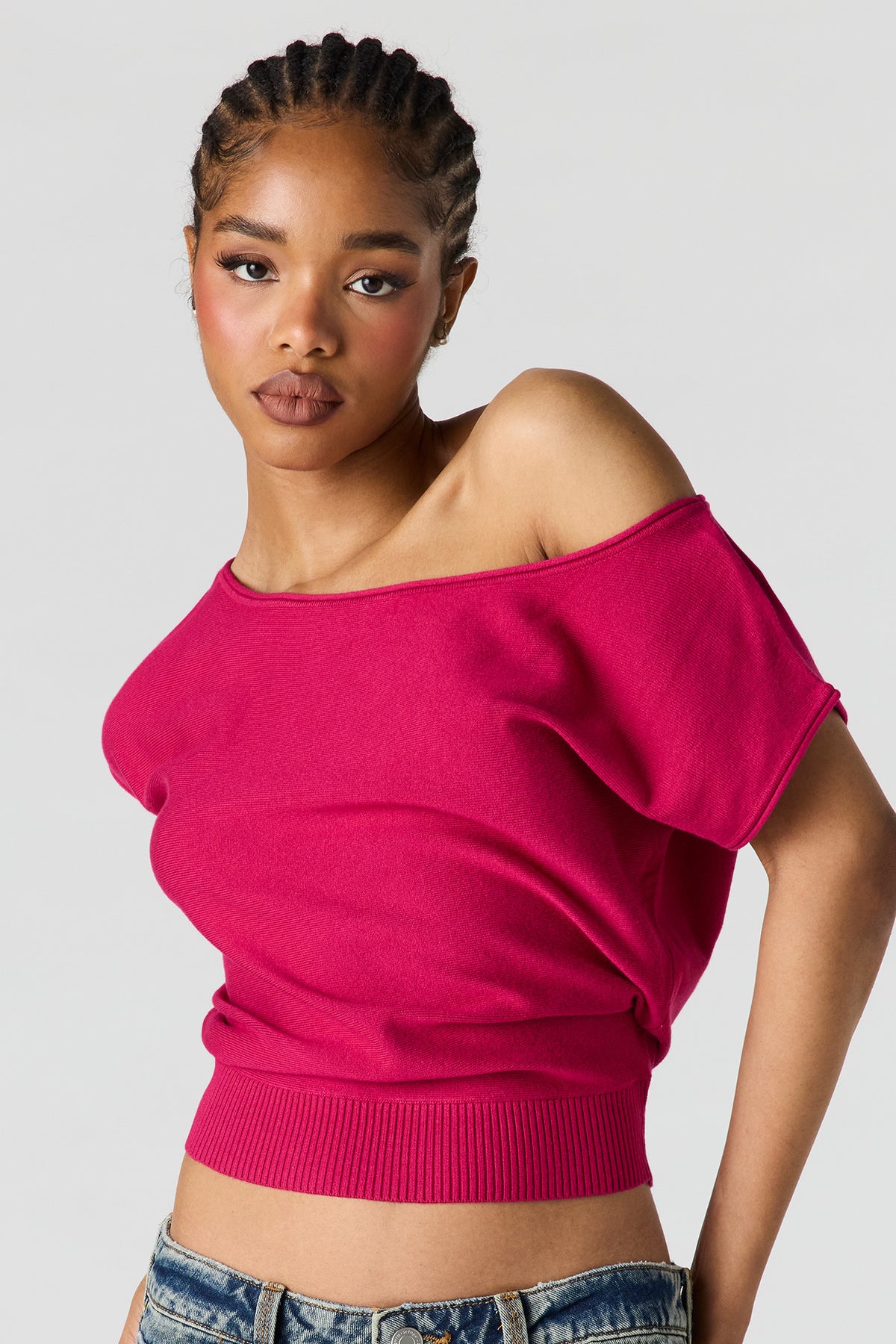 Haut en tricot à épaule unique