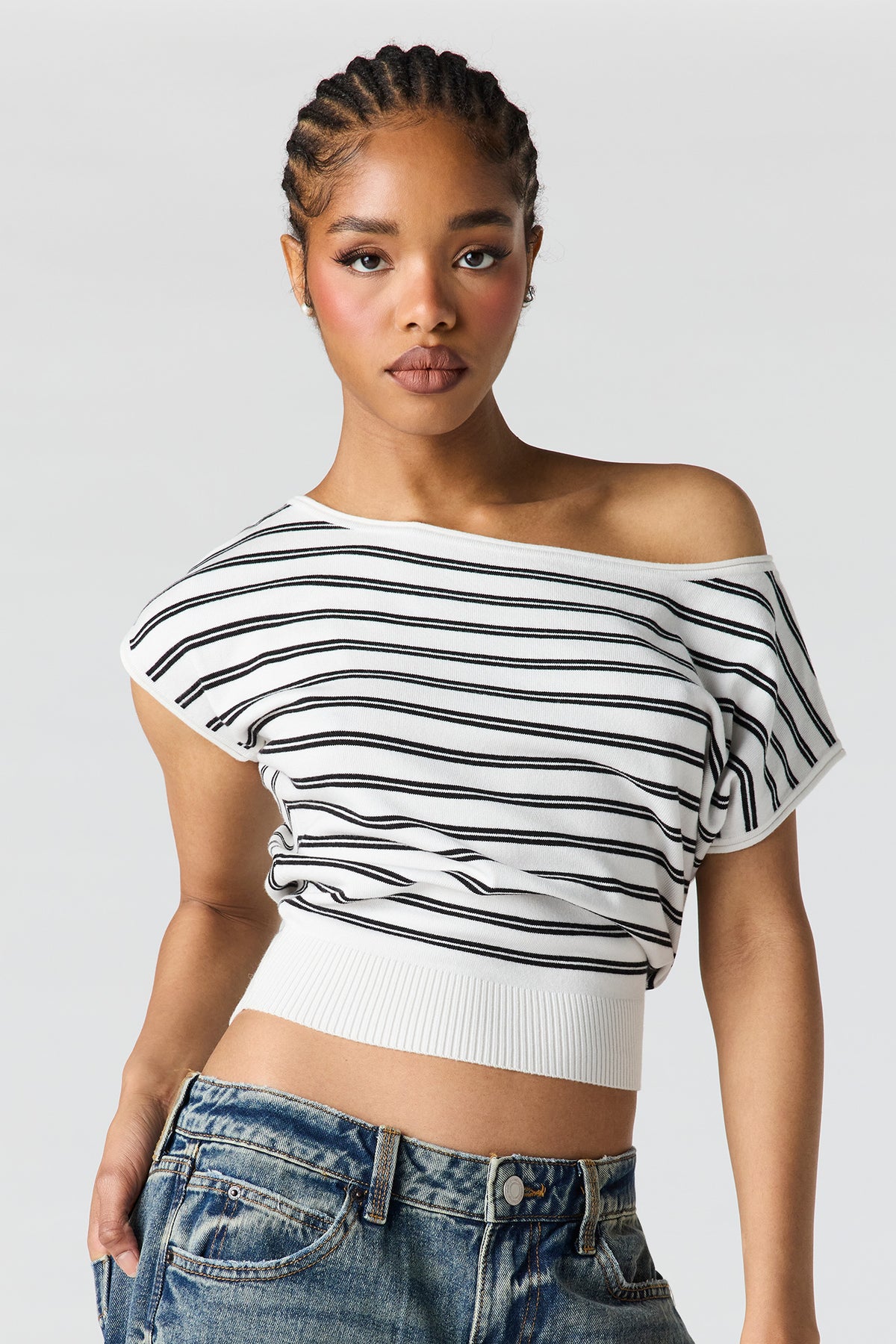 Haut en tricot à épaule unique