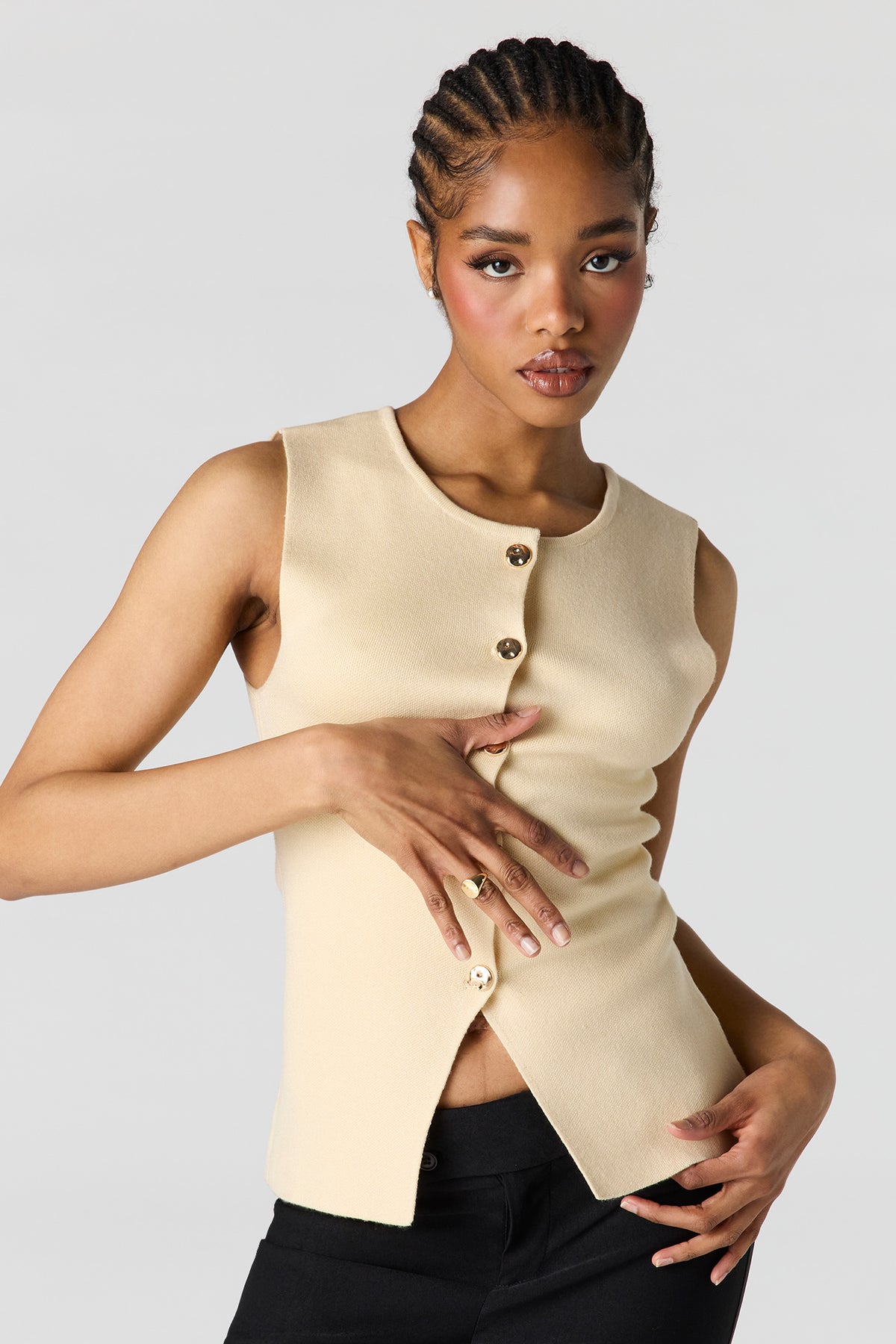 Veste boutonnée en tricot