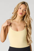 Contour Shell Detail Scoop Neck Bodysuit