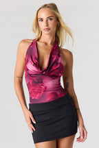 Contour Cowl Halter Bodysuit