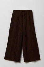 Girls Textured Wide Leg Pant
