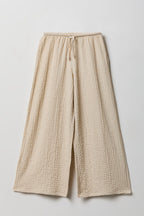 Girls Textured Wide Leg Pant