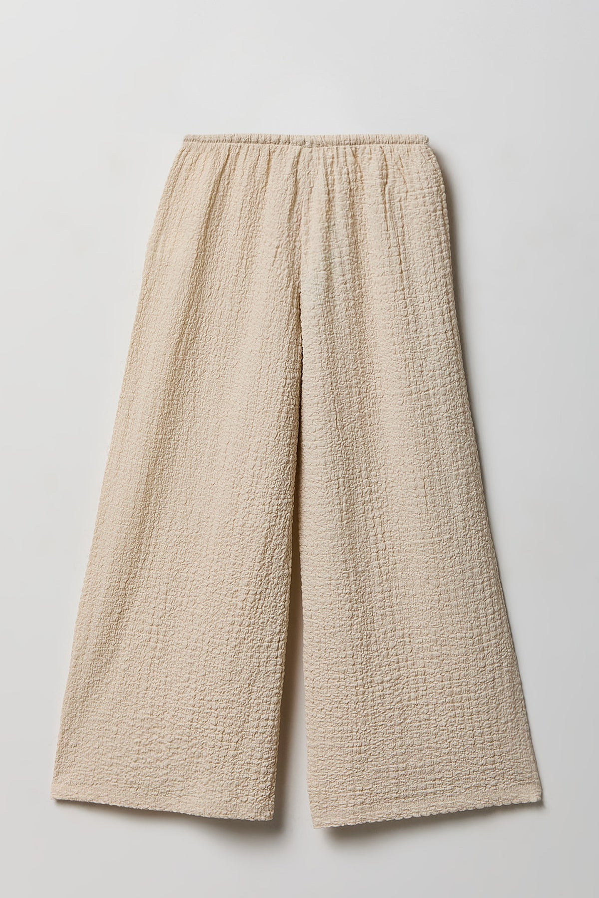 Alt View 2. Girls Textured Wide Leg Pant - Tan