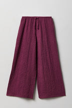 Girls Textured Wide Leg Pant