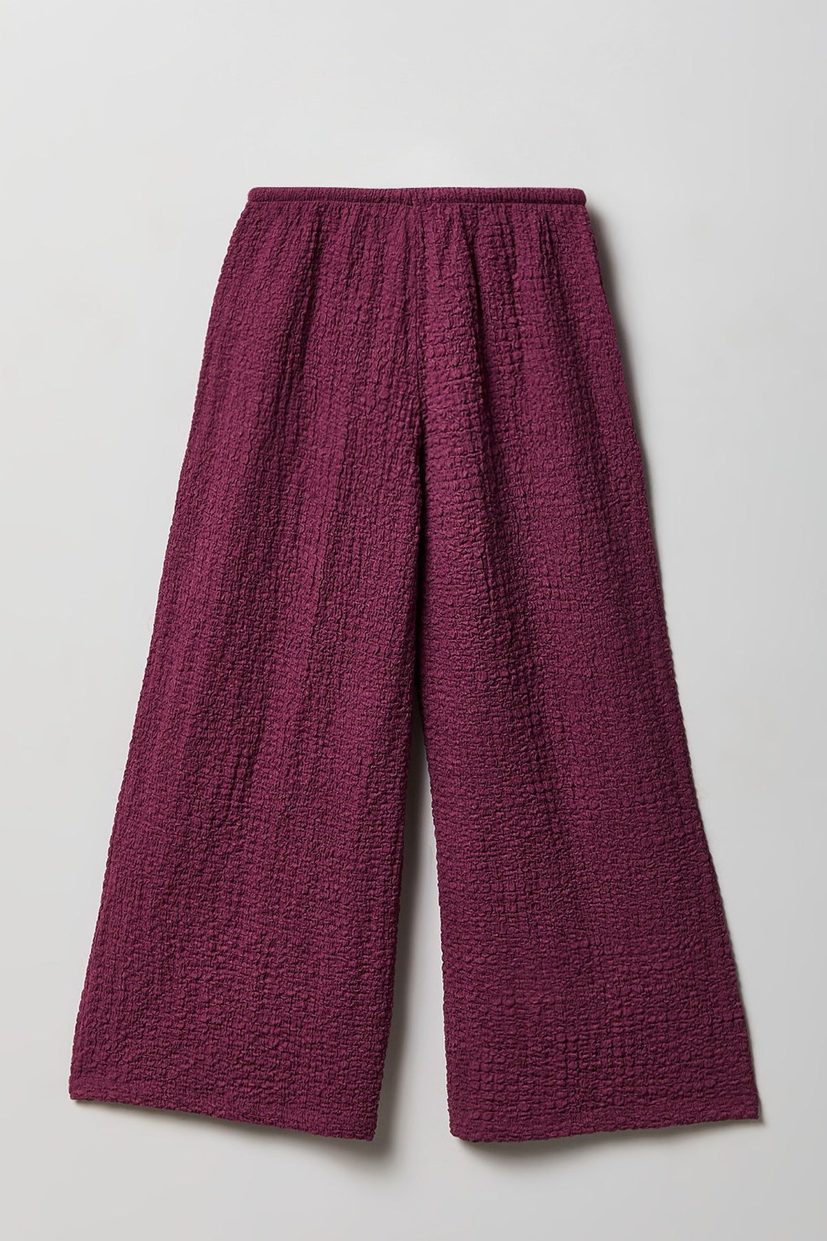 Alt View 2. Girls Textured Wide Leg Pant - Mauve