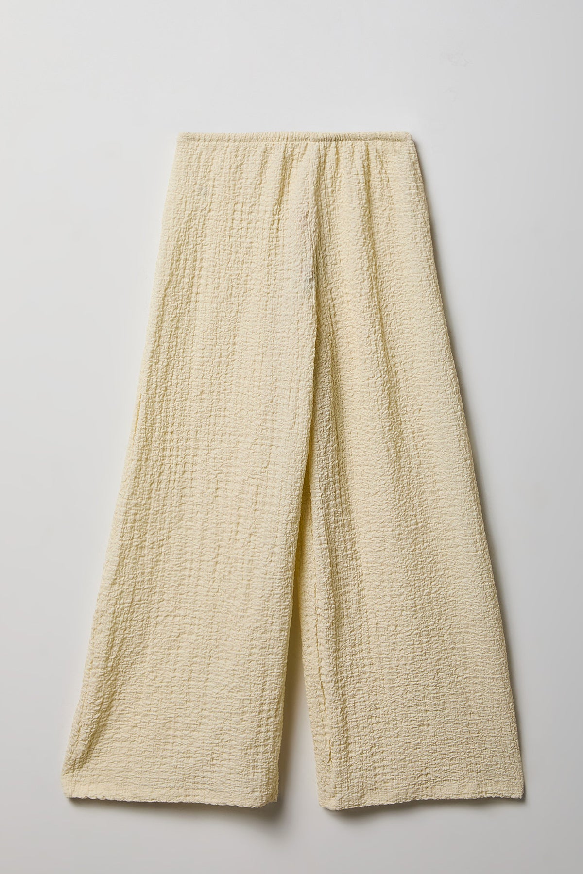 Alt View 2. Girls Textured Wide Leg Pant - Ivory