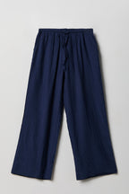 Textured Flowy Wide Leg Pant