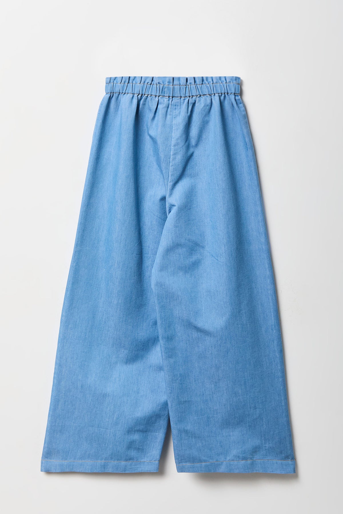 Vue alternative 2. Jean à jambe large avec taille froncée pour fille