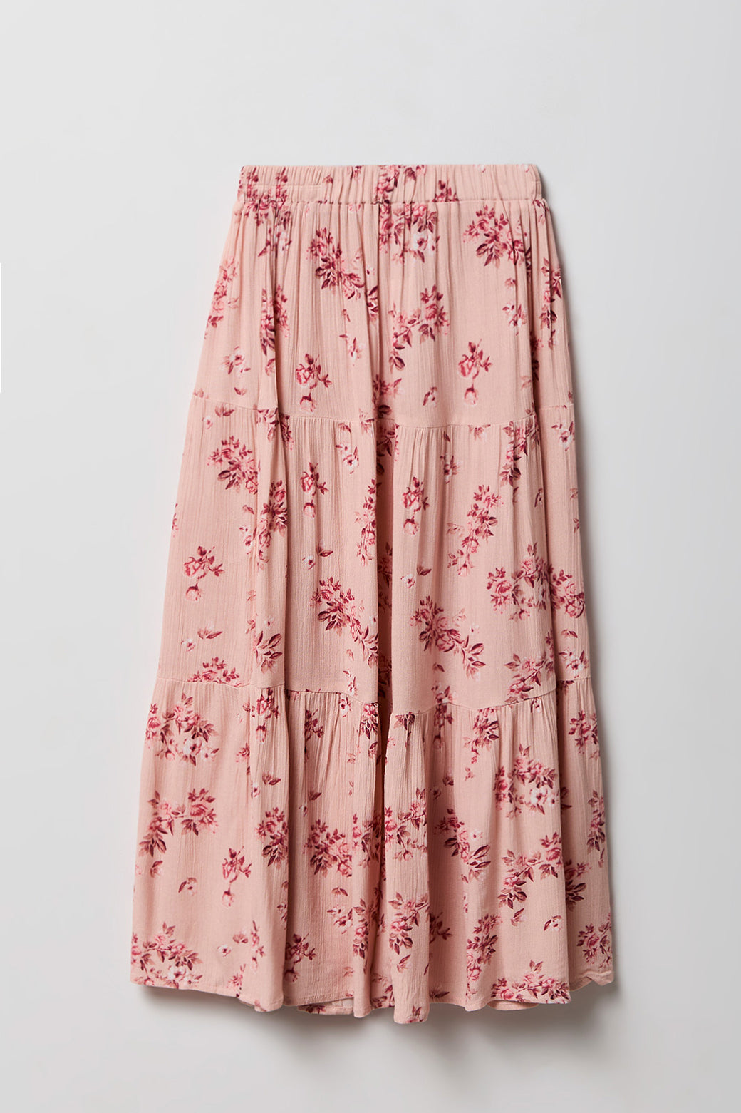 Alt View 2. Girls Tiered Maxi Skirt - Light Pink