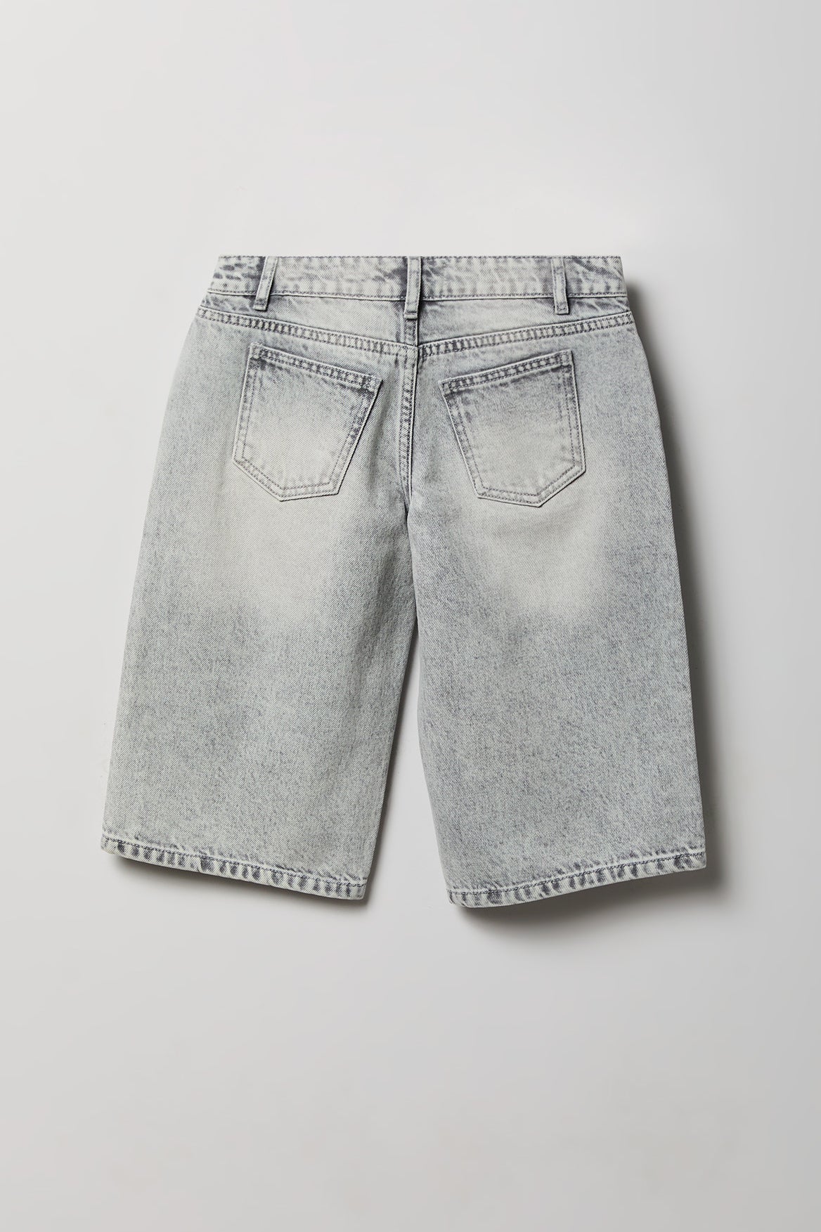 Alt View 2. Girls Studded Low Rise Jort - Charcoal