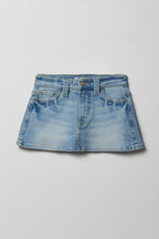 Jupe-short en denim à taille basse pour fille