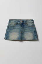 Girls Low Rise Denim Skort