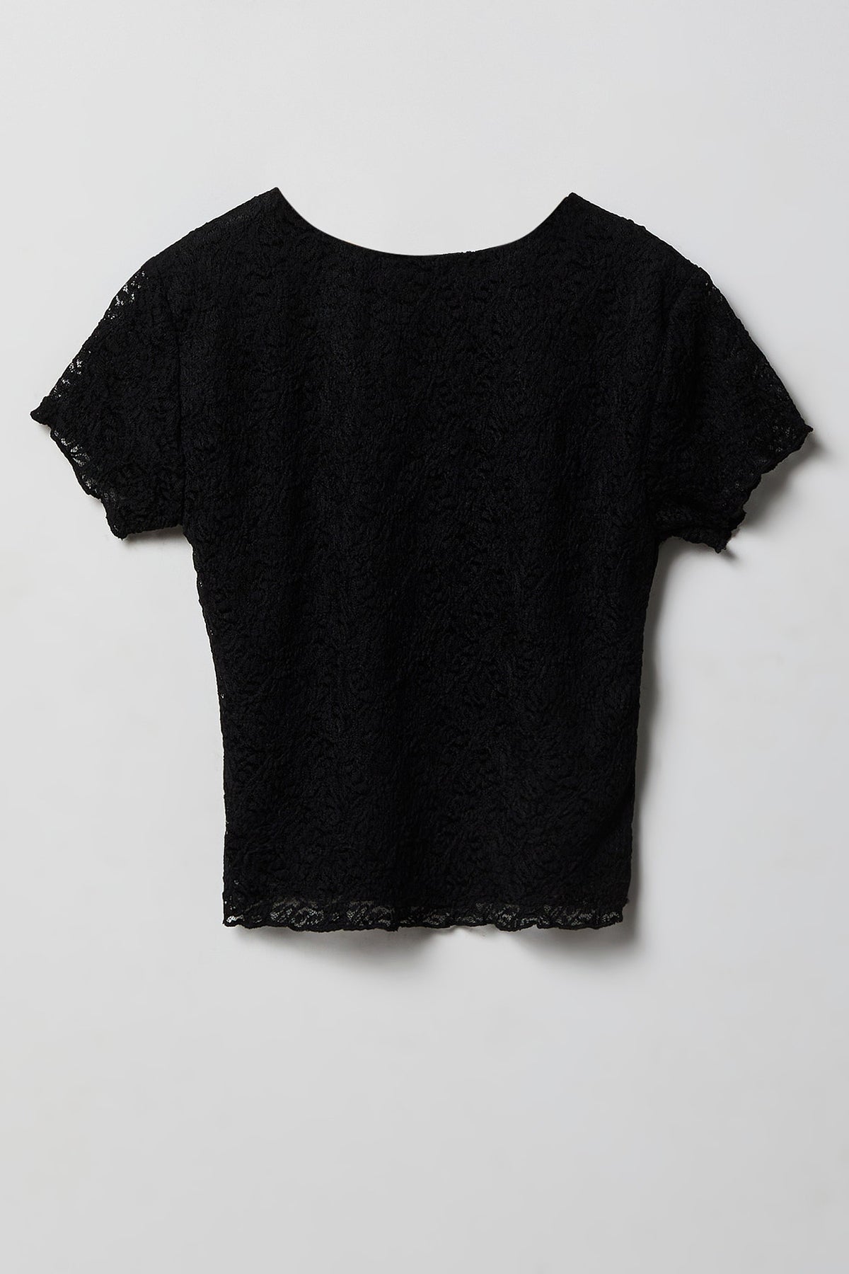 Alt View 2. Girls Lace Tee & Skort Set - Black