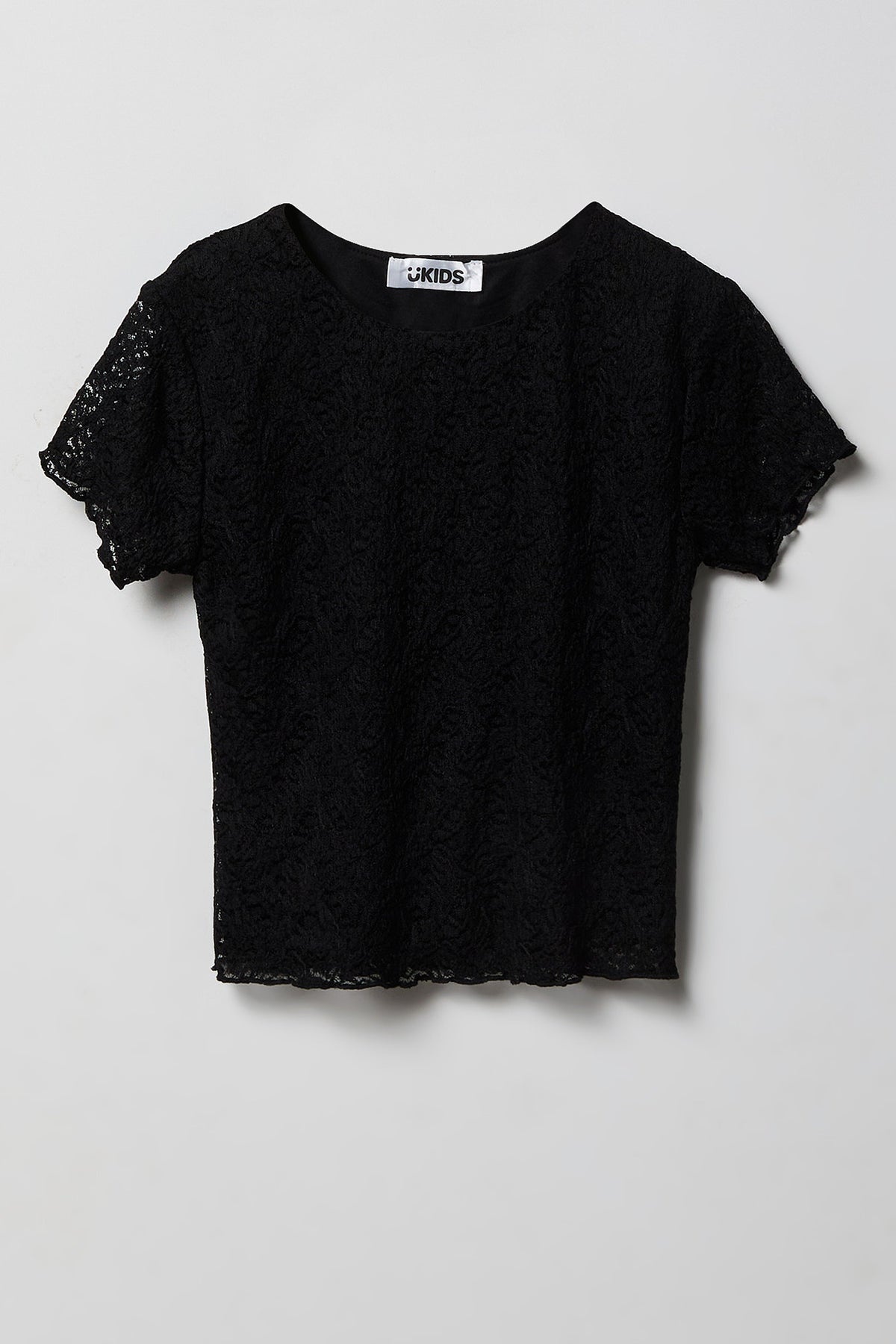 Alt View 3. Girls Lace Tee & Skort Set - Black