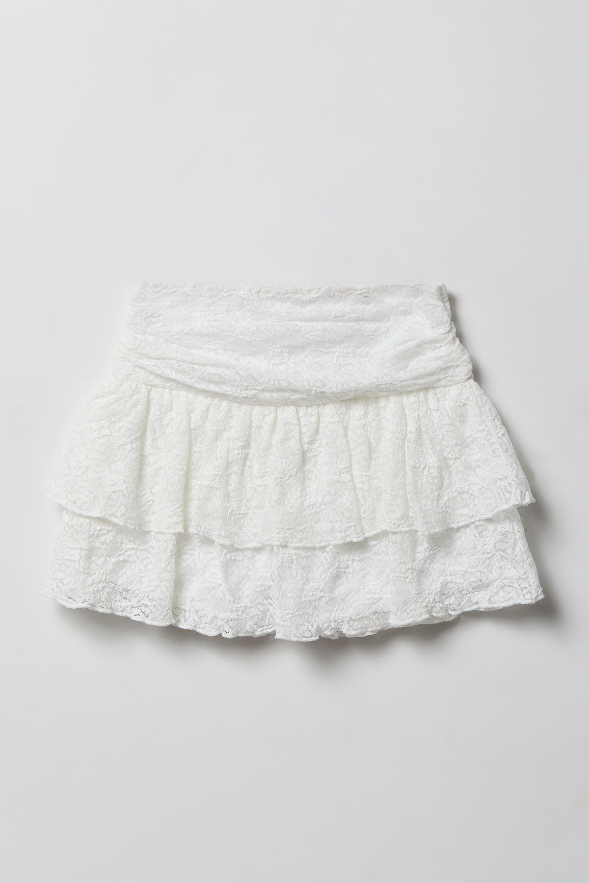 Alt View 4. Girls Lace Tee & Skort Set - White