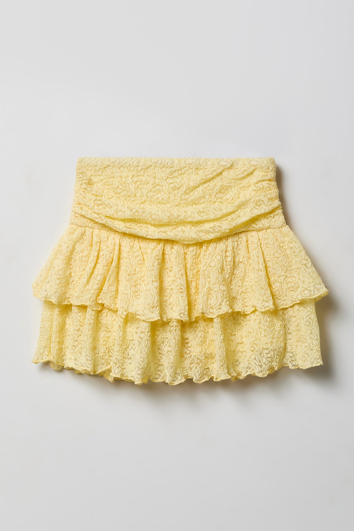 Alt View 4. Girls Lace Tee & Skort Set - Pale Yellow