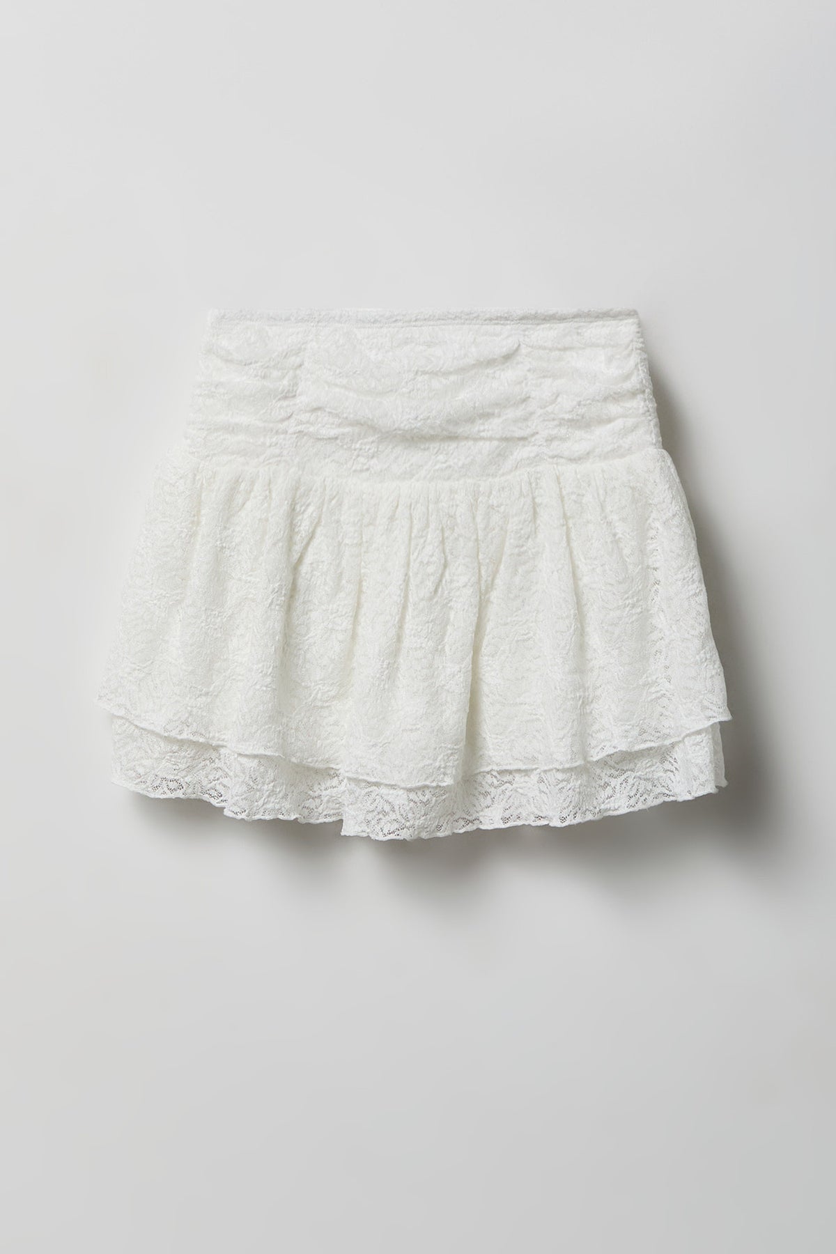 Alt View 4. Girls Lace Tank & Skort Set - White