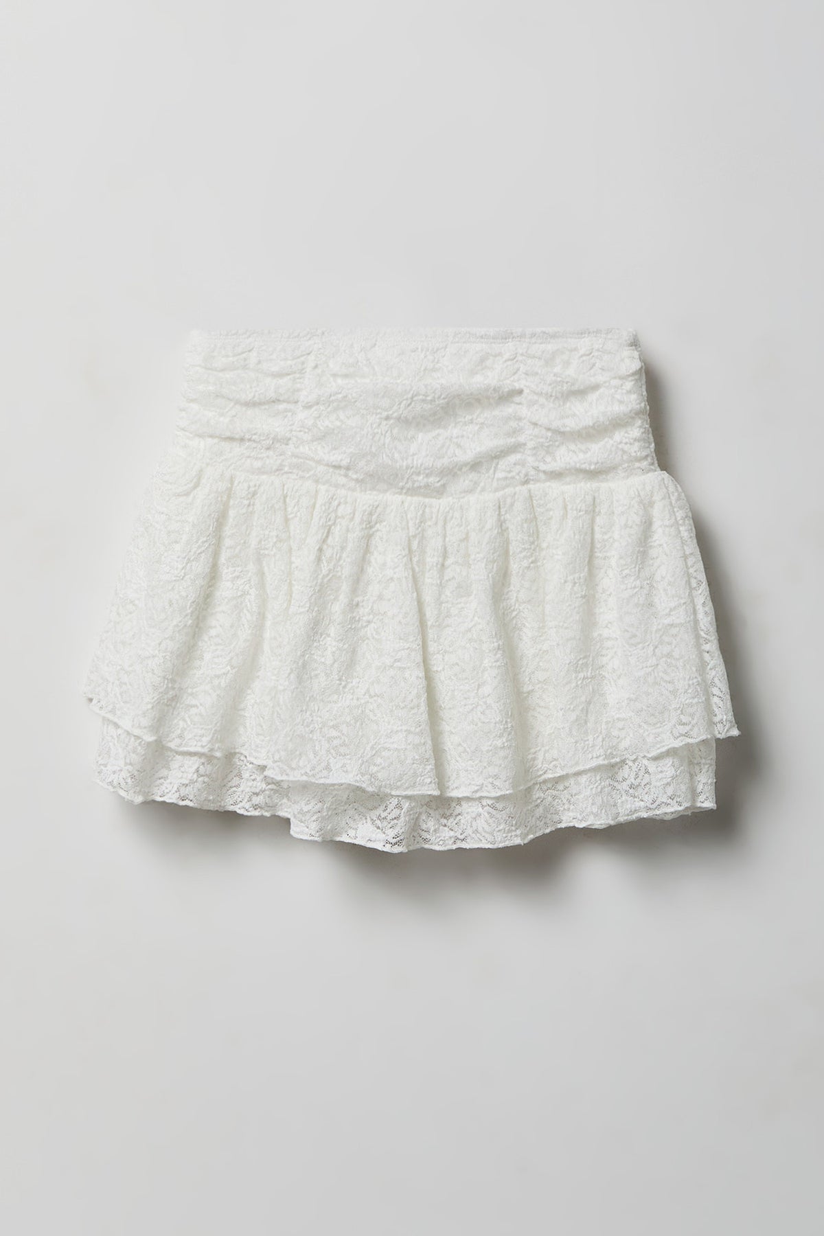 Alt View 5. Girls Lace Tank & Skort Set - White