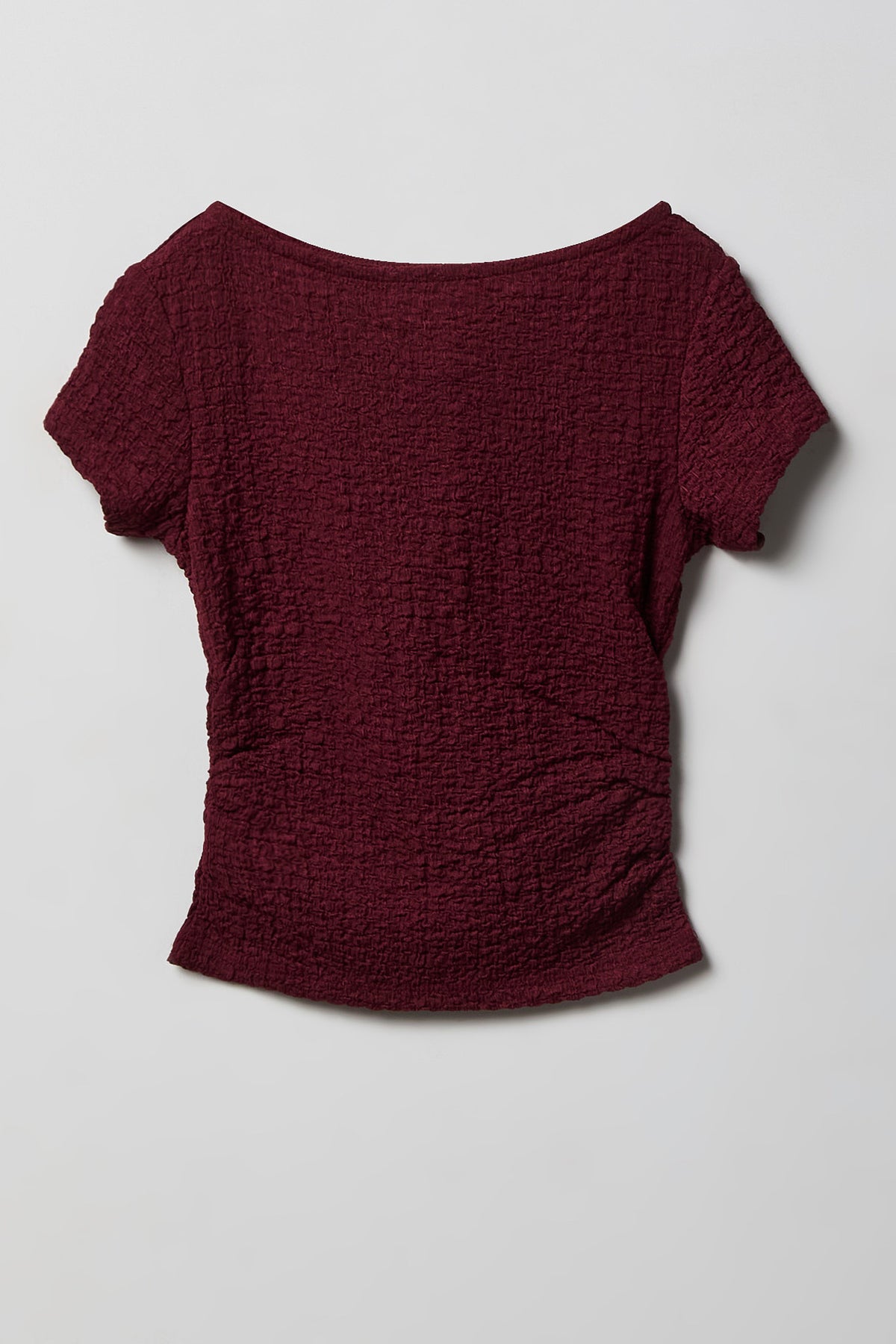 Alt View 2. Girls Textured Top & Pant Set - Burgundy