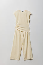 Ensemble avec haut texturé et pantalon pour fille