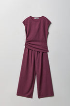 Ensemble avec haut texturé et pantalon pour fille