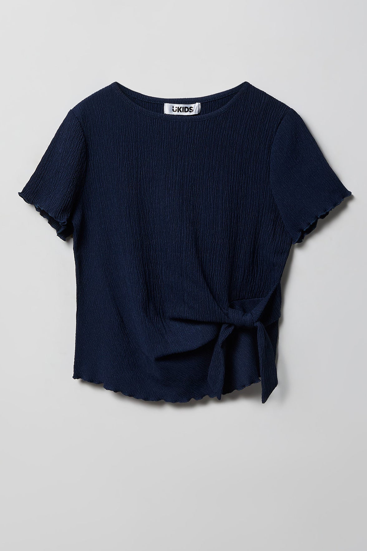 Vue alternative 3. Ensemble avec haut texturé à attaches latérales et pantalon pour fille