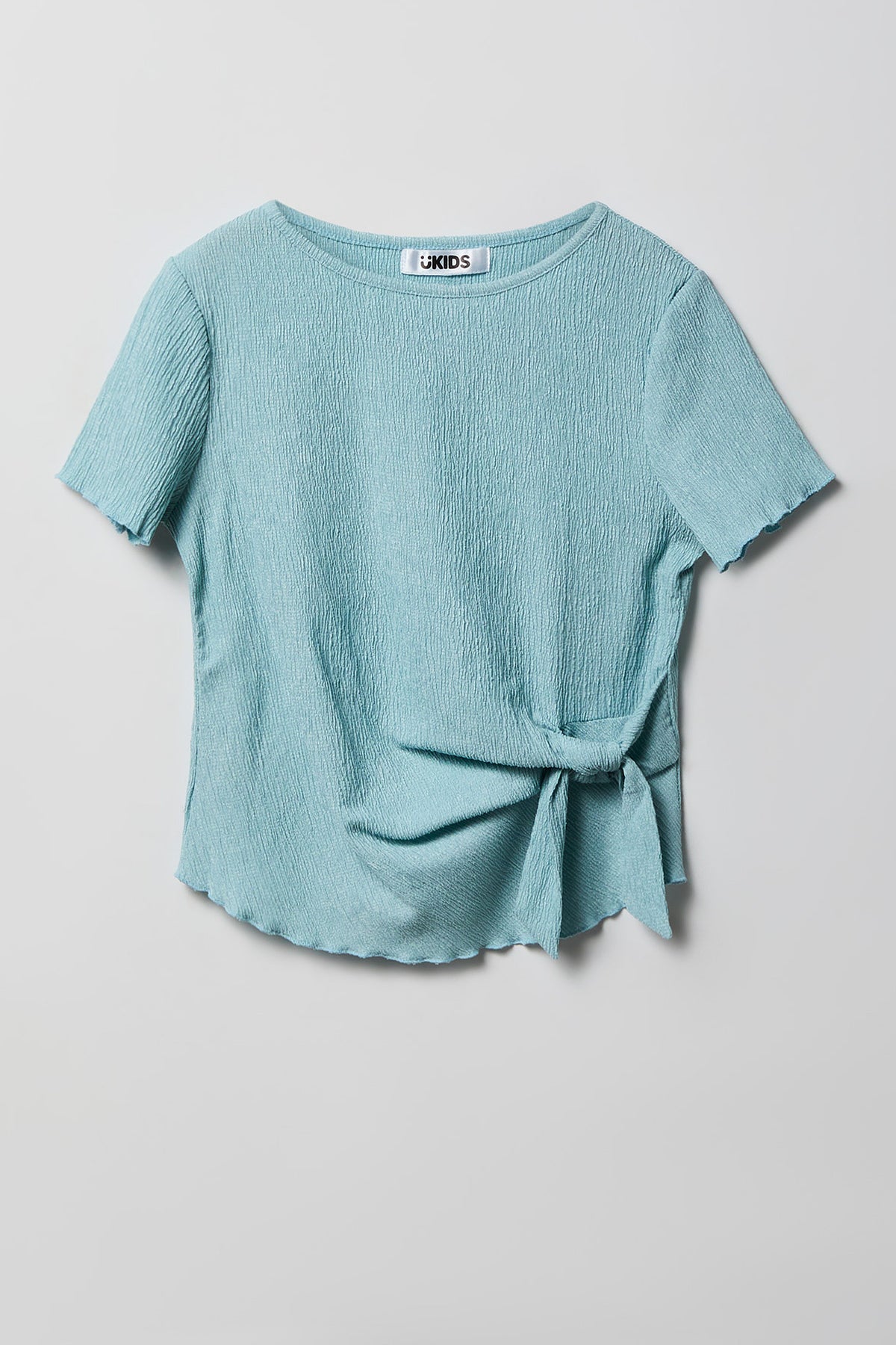Vue alternative 3. Ensemble avec haut texturé à attaches latérales et pantalon pour fille