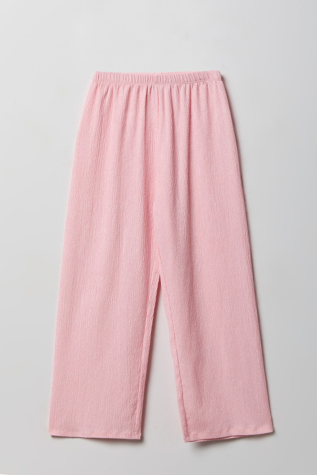 Vue alternative 4. Ensemble avec haut texturé à attaches latérales et pantalon pour fille