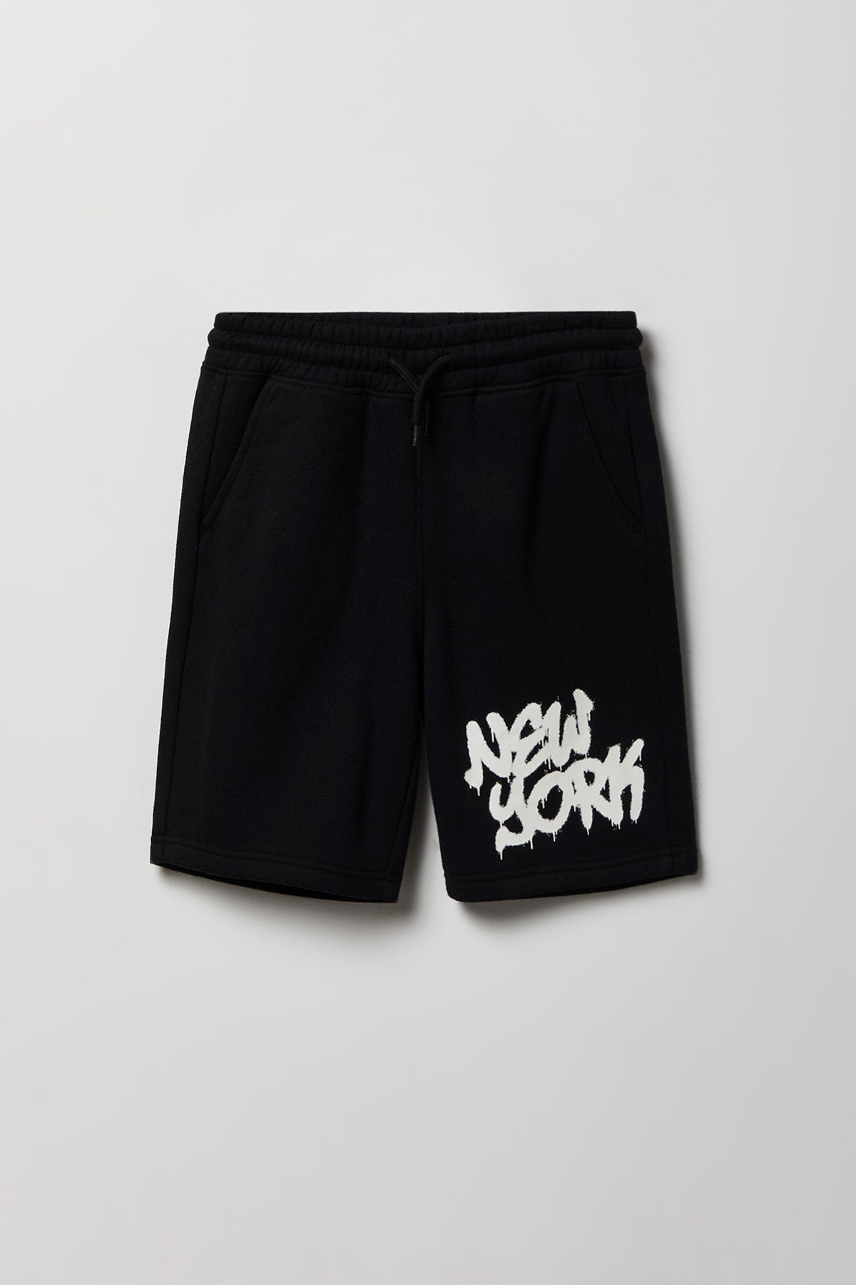 Boys Graphic Fleece Short - Black