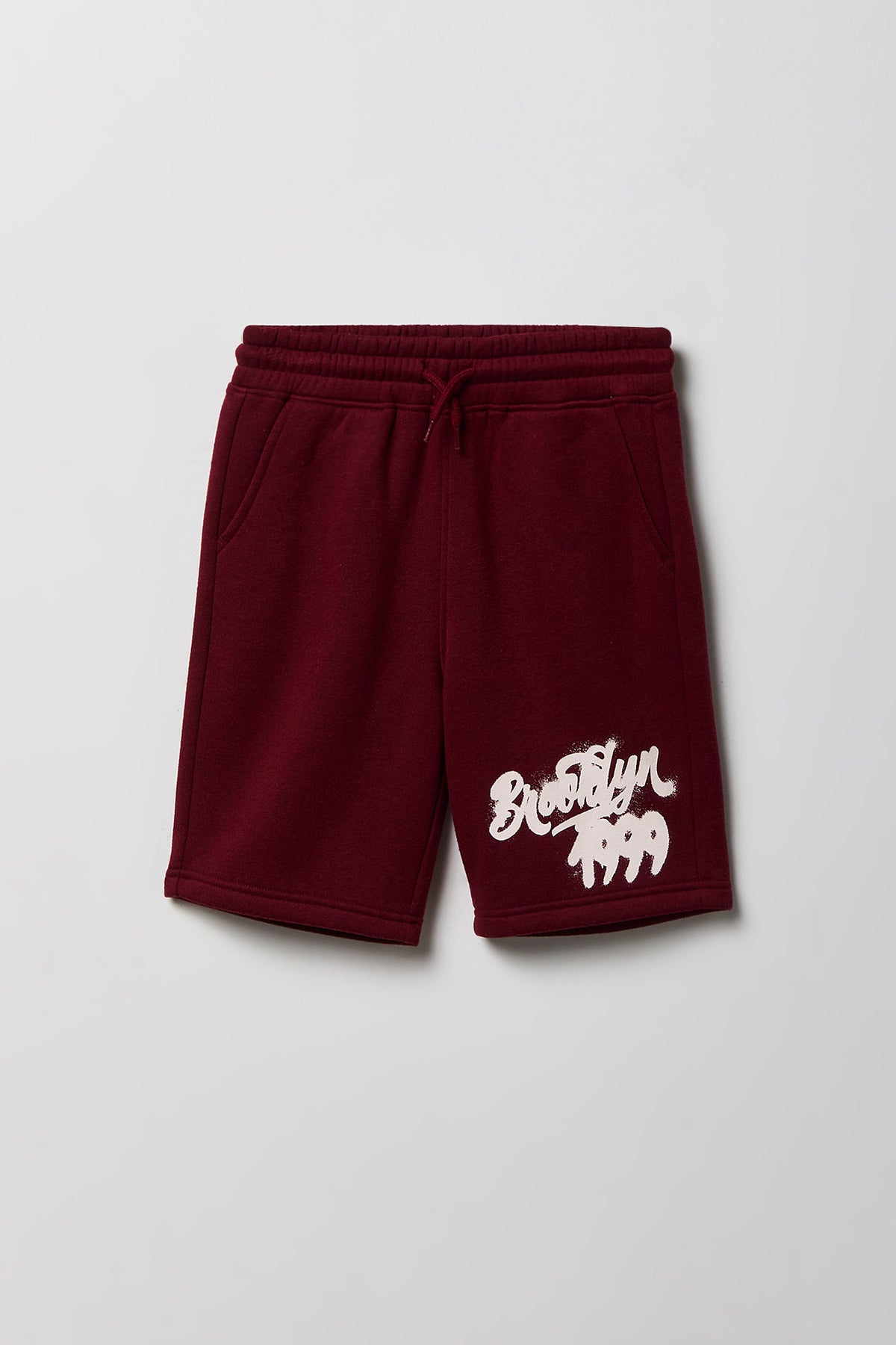 Boys Graphic Fleece Short - Burgundy