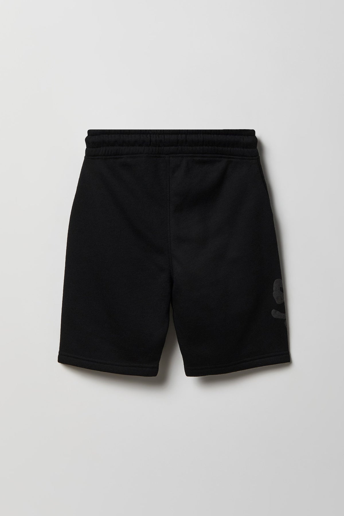 Alt View 2. Boys Puff Print Fleece Short - Black
