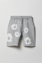Boys Puff Print Fleece Short