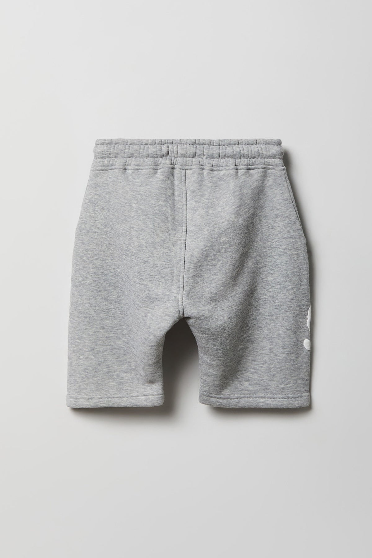 Alt View 2. Boys Puff Print Fleece Short - Heather Grey