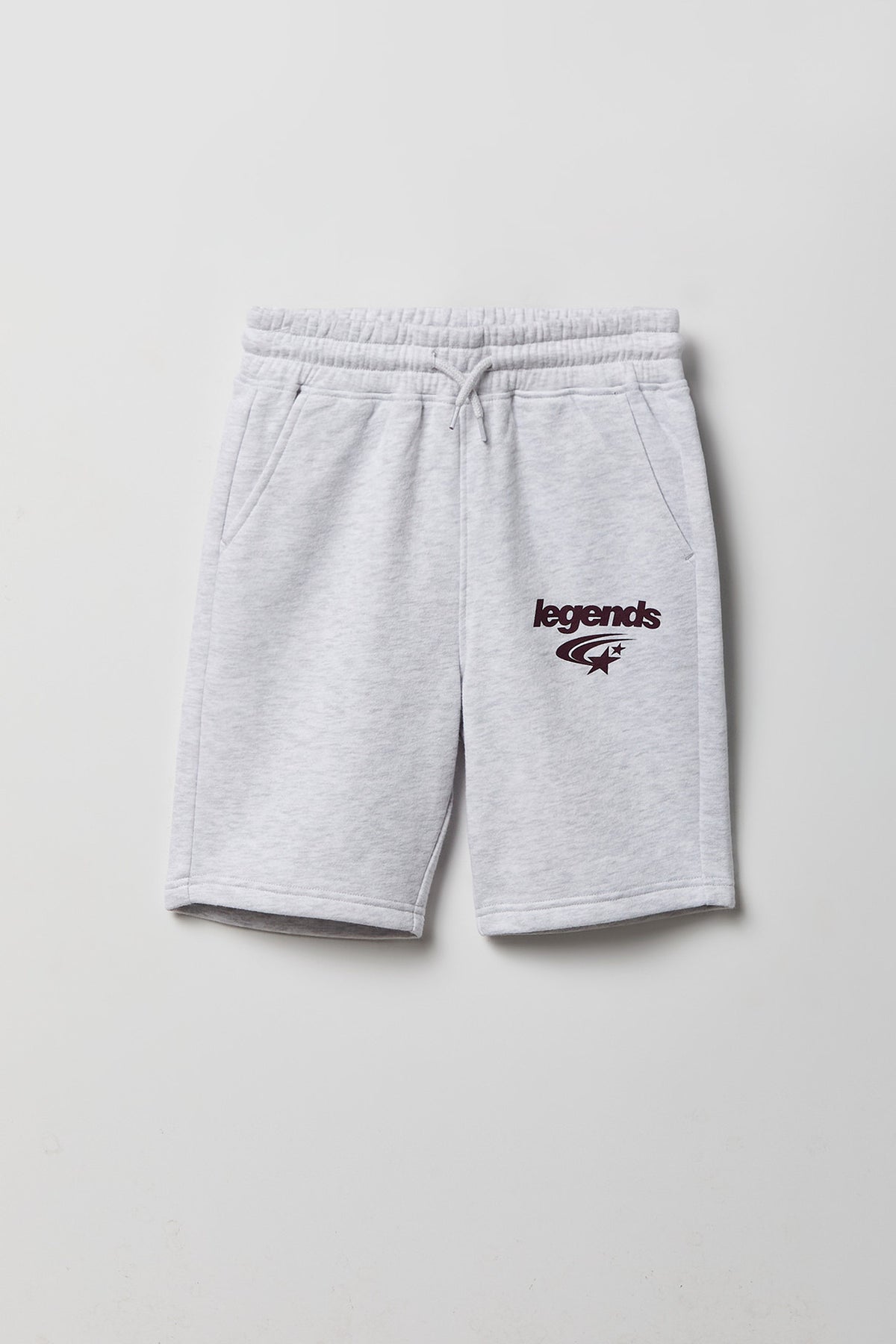 Boys Graphic Fleece Short - Light Grey
