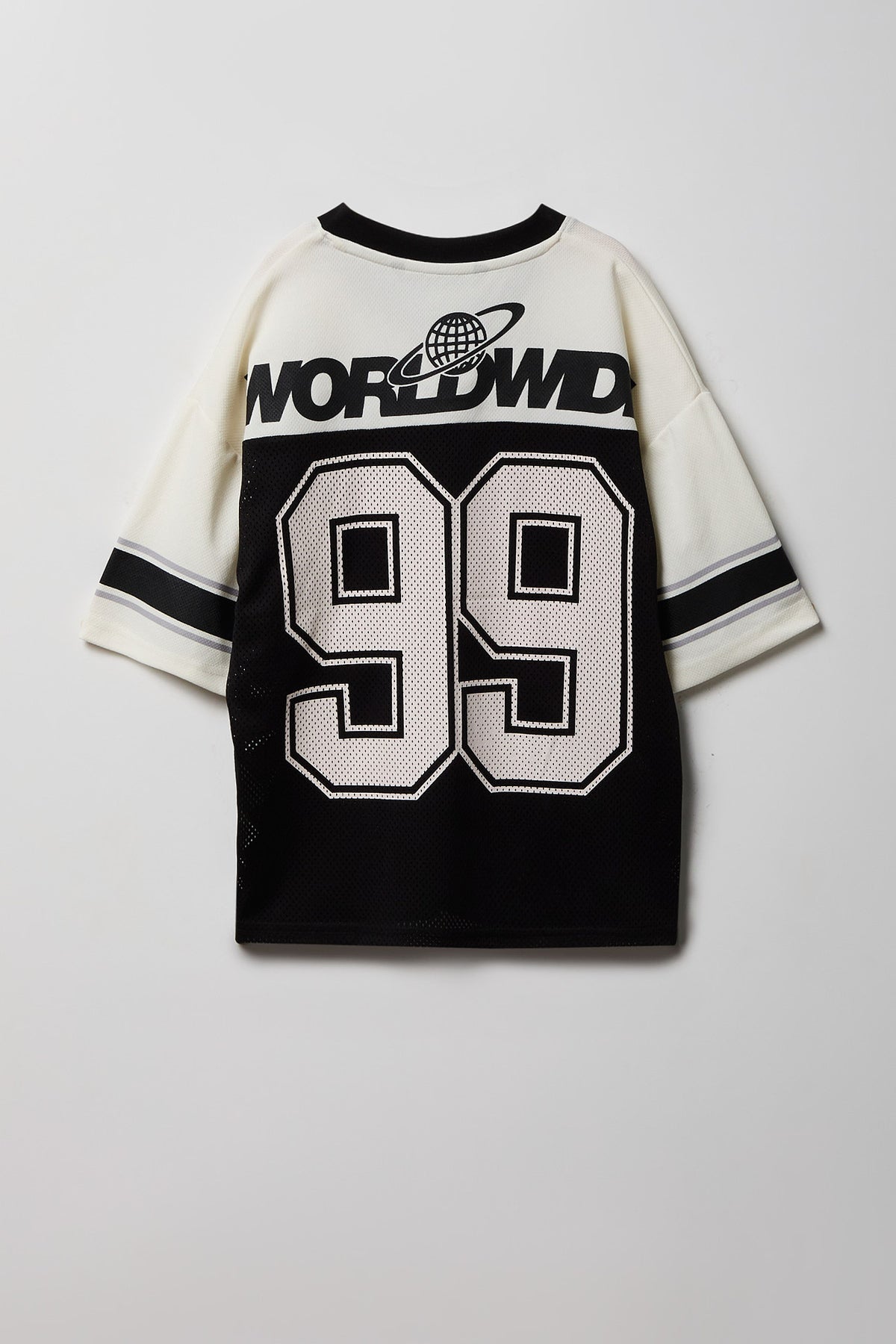 Alt View 2. Boys Graphic Mesh Football Jersey - Black