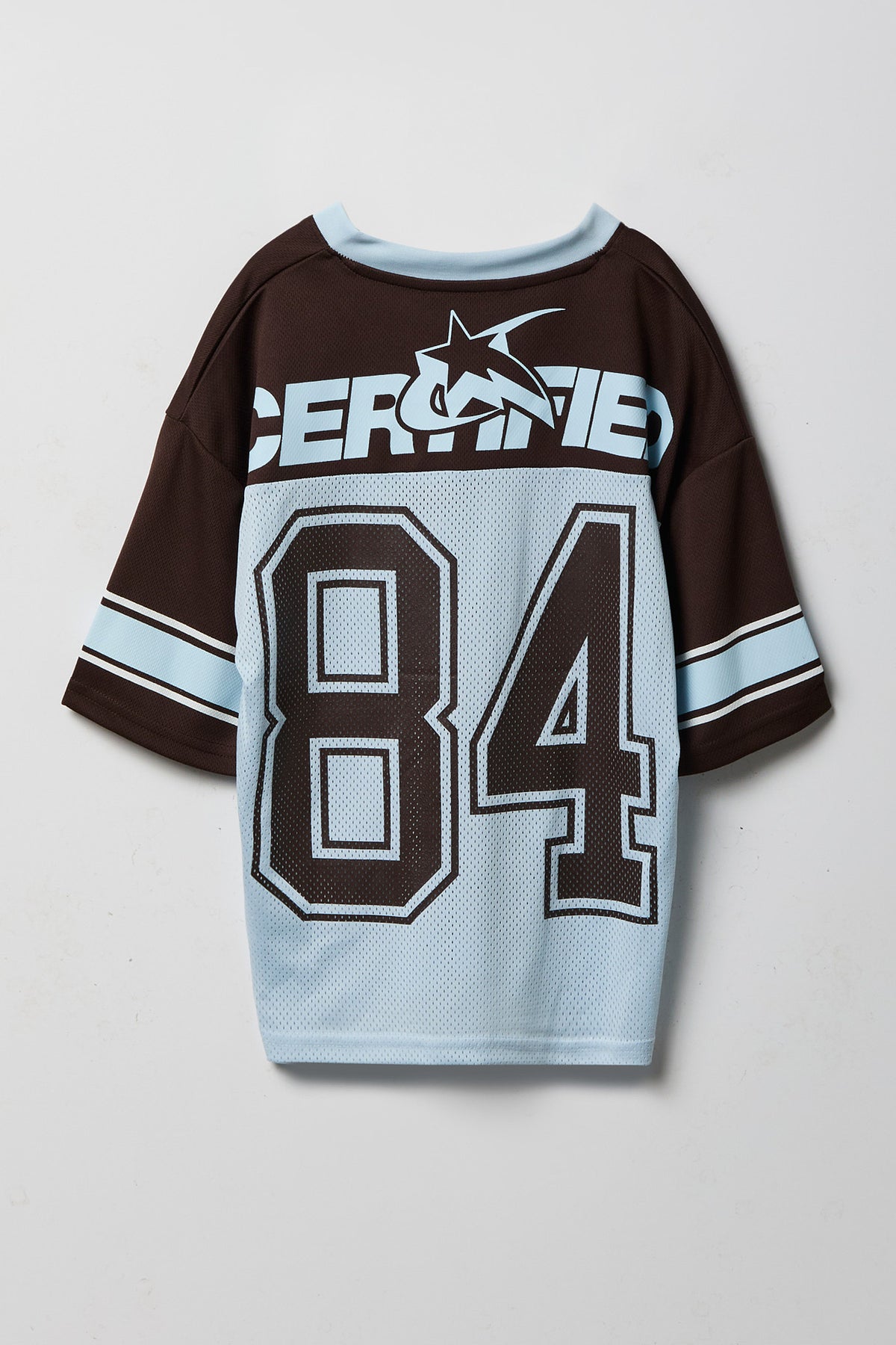 Alt View 2. Boys Graphic Mesh Football Jersey - Brown