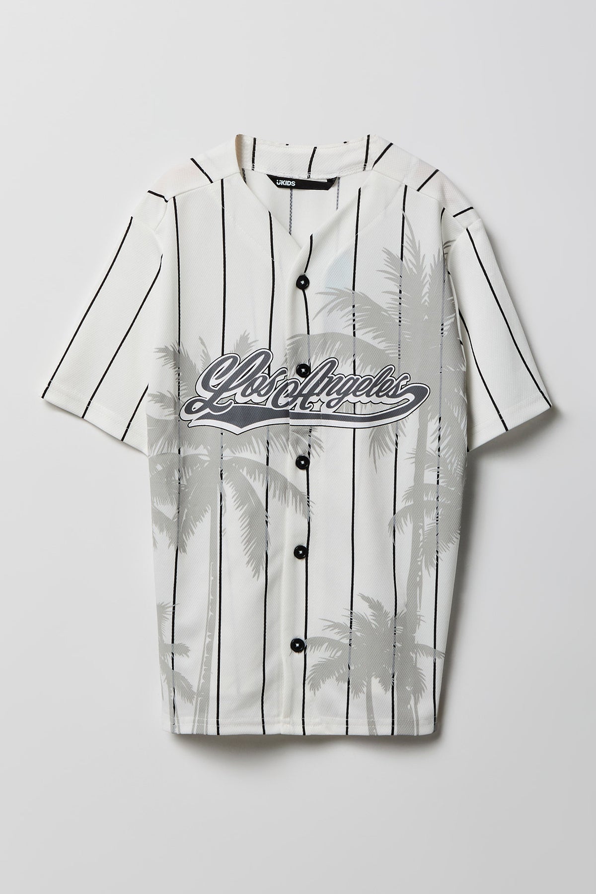 Boys Graphic Mesh Baseball Jersey - White