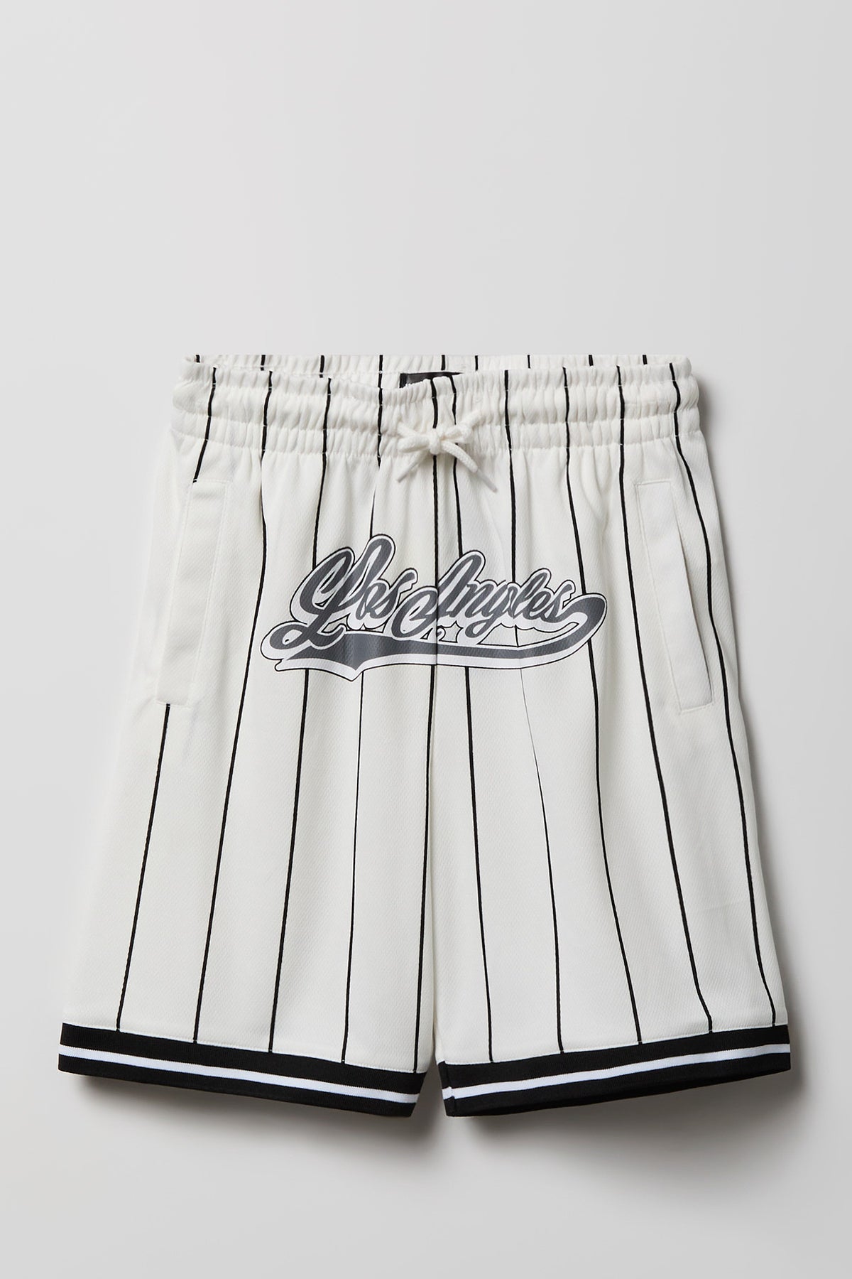 Boys Graphic Mesh Short - White