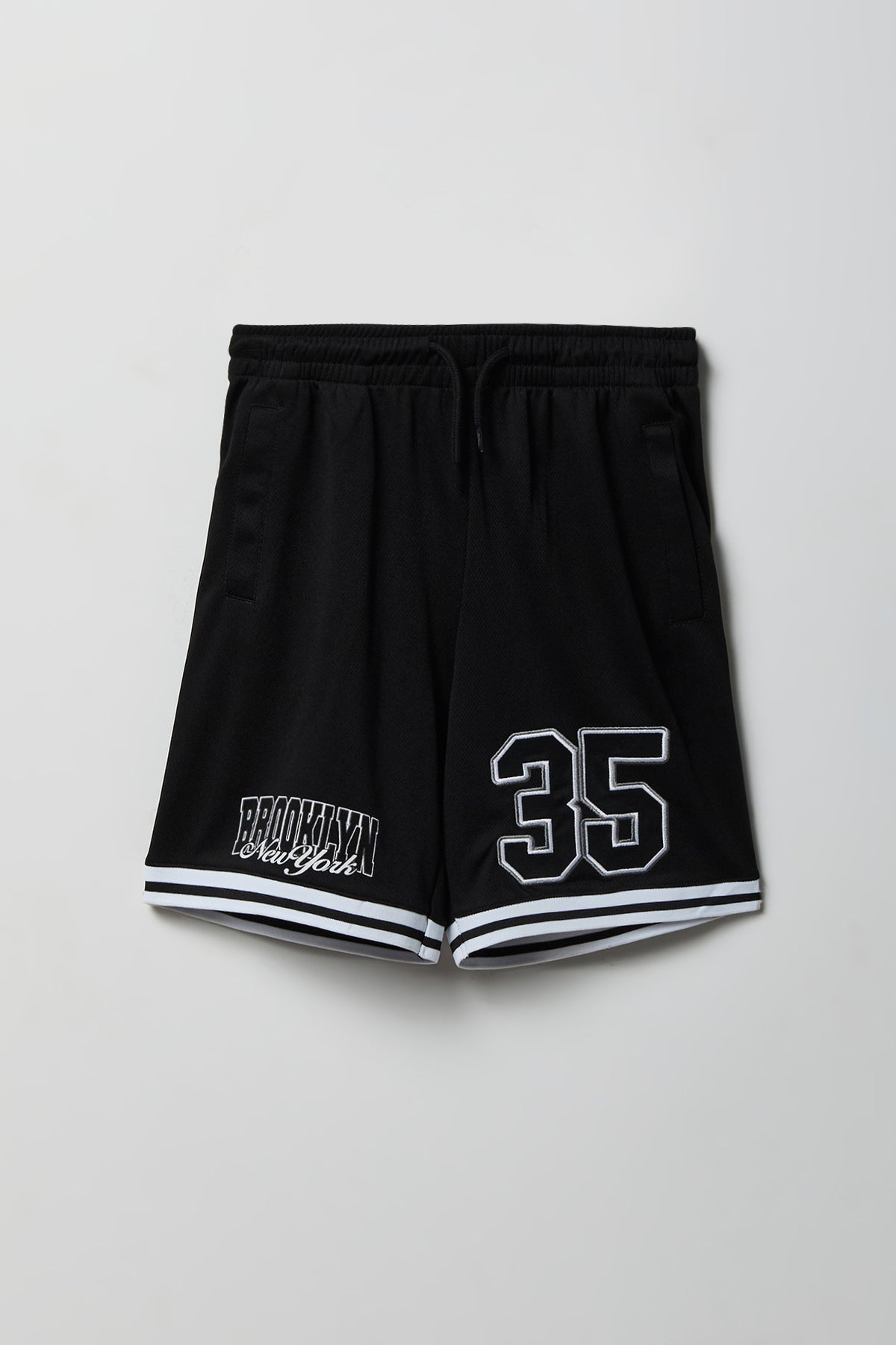 Boys Graphic Mesh Short - Black