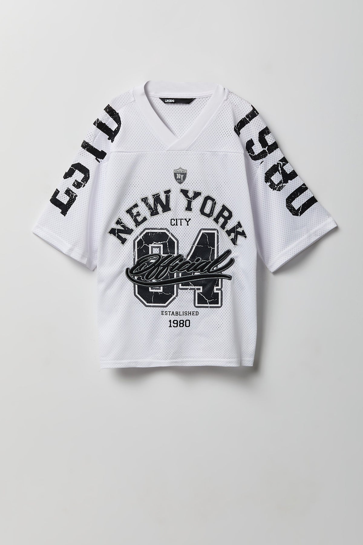Boys Mesh Football Jersey - White