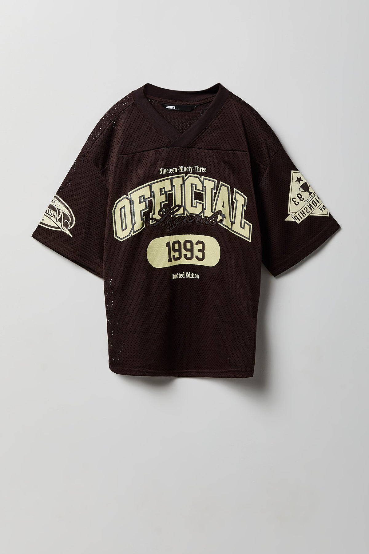 Boys Mesh Football Jersey - Brown