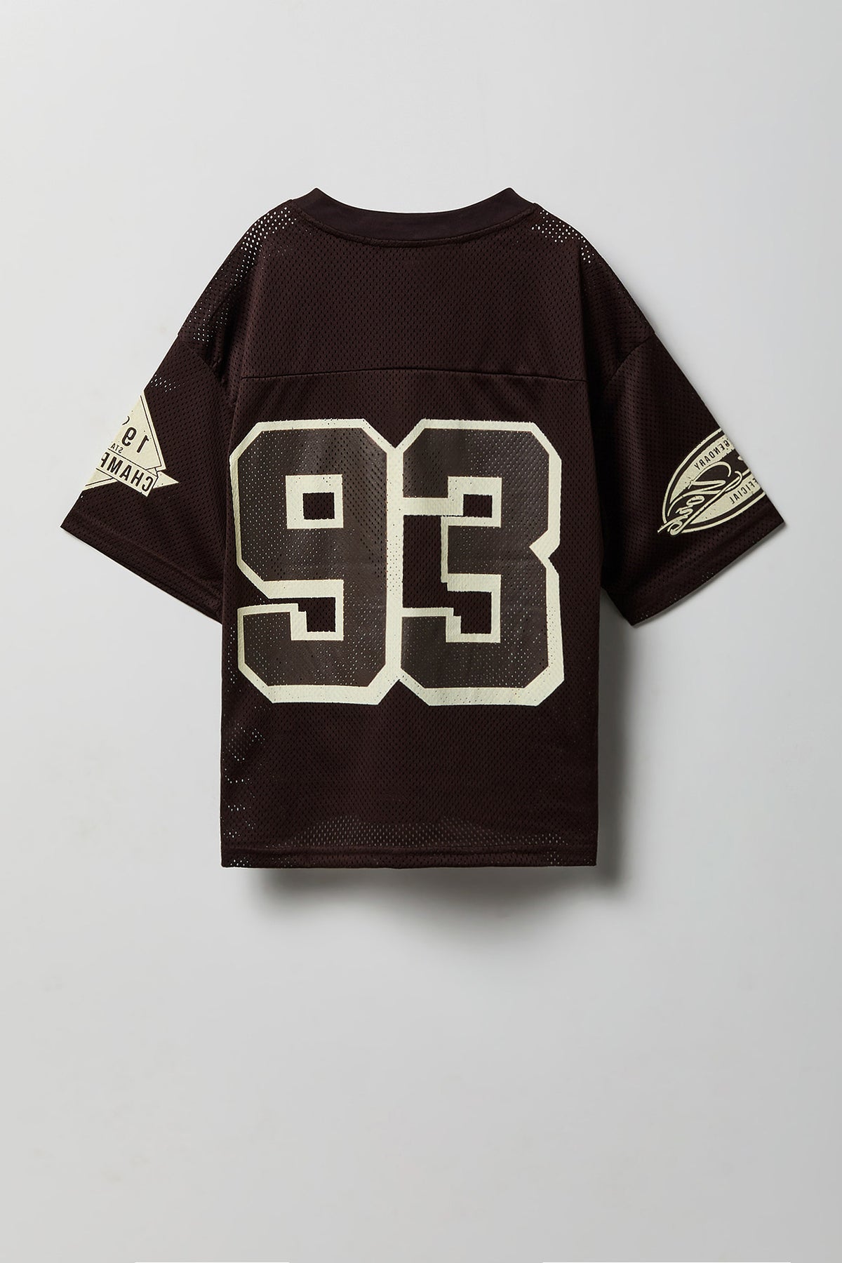 Alt View 2. Boys Mesh Football Jersey - Brown
