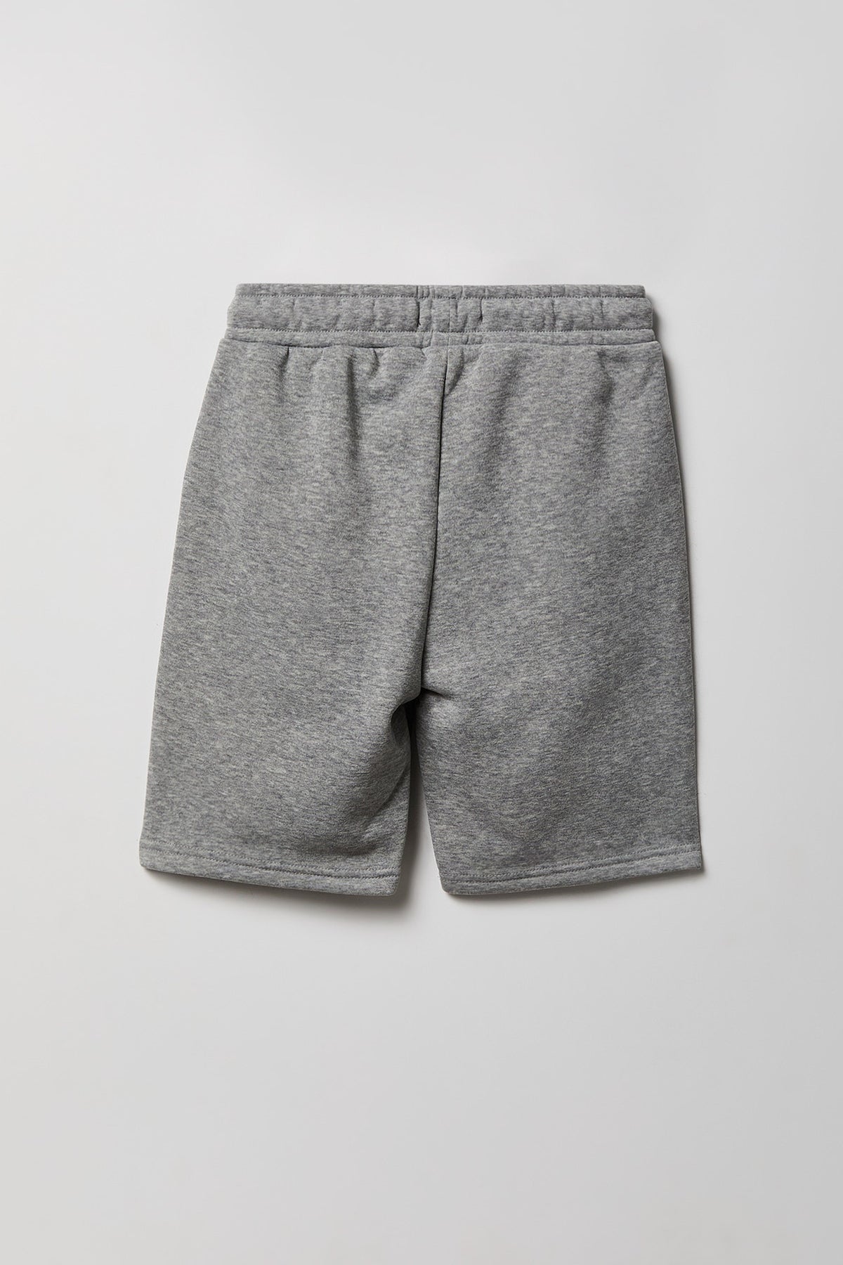 Alt View 2. Boys Graphic Fleece Short - Heather Grey