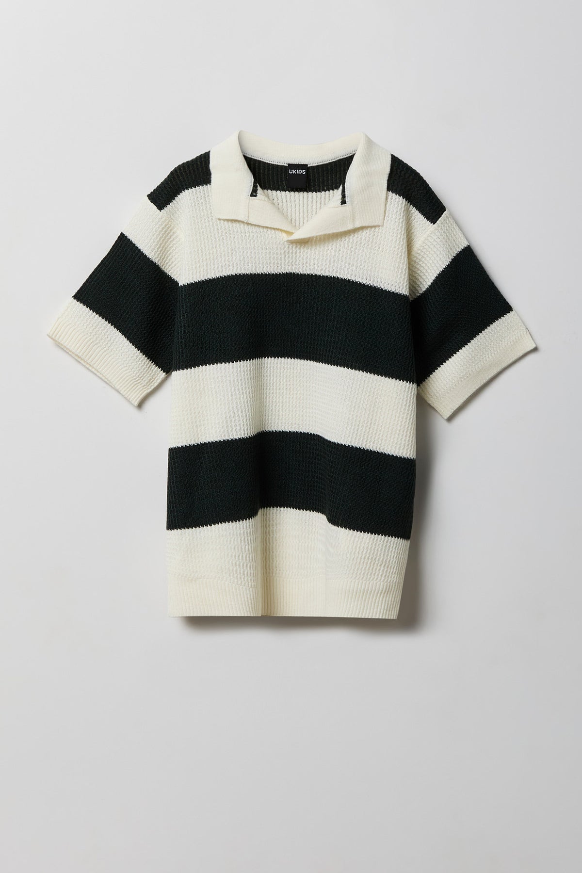 Polo à col Johnny en tricot rayé pour garçon