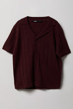 Boys Button-Up Knit Top