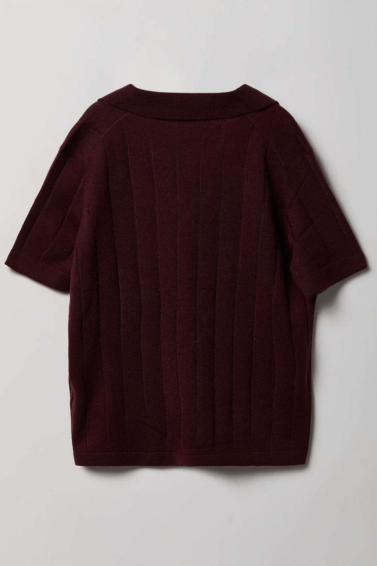 Alt View 2. Boys Button-Up Knit Top - Burgundy